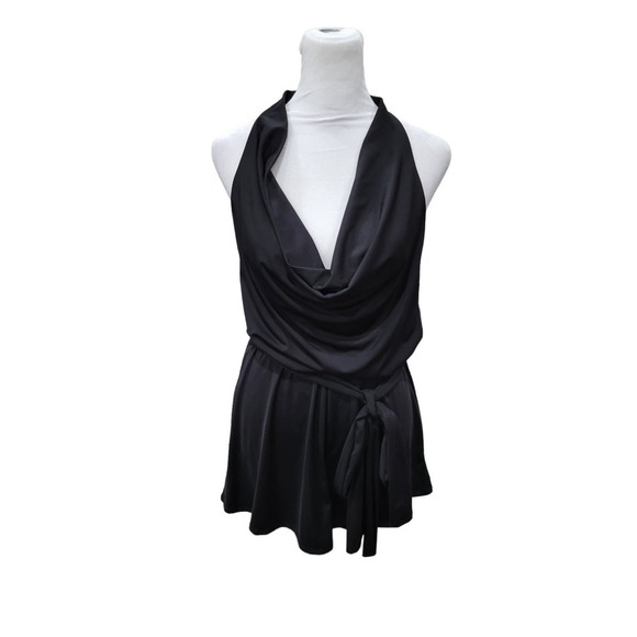 NEW Fashion Nova‎ Womens Out For Tonight Halter Romper Size Small Black - Picture 1 of 12